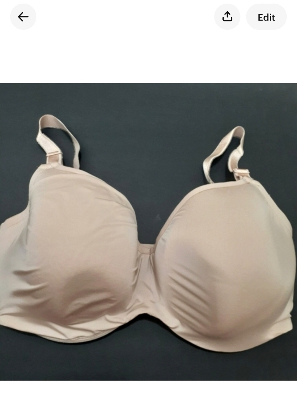 TORRID CURVE Tan T-Shirt Wire Padded Bra with Support Size 40H (5D)